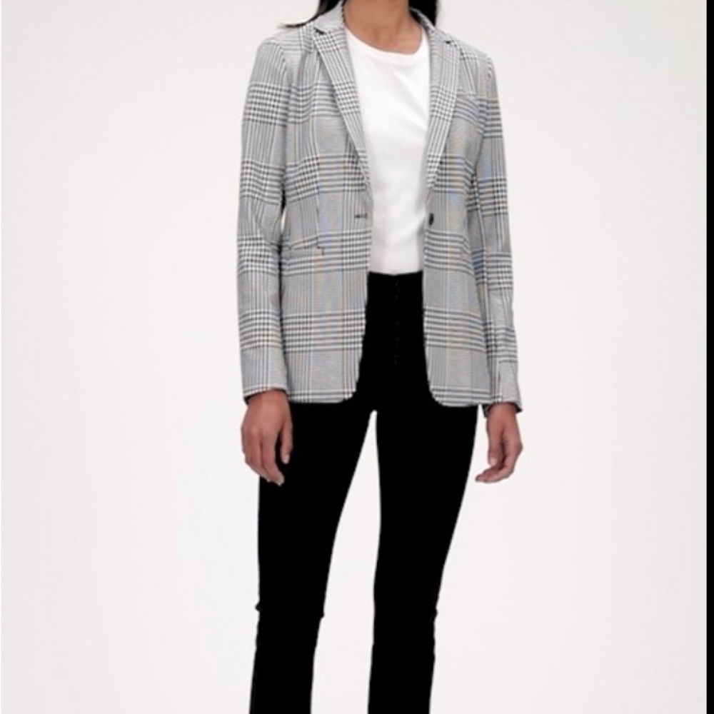 Banana Republic Houndstooth Long and Lean Blazer Sz. 12